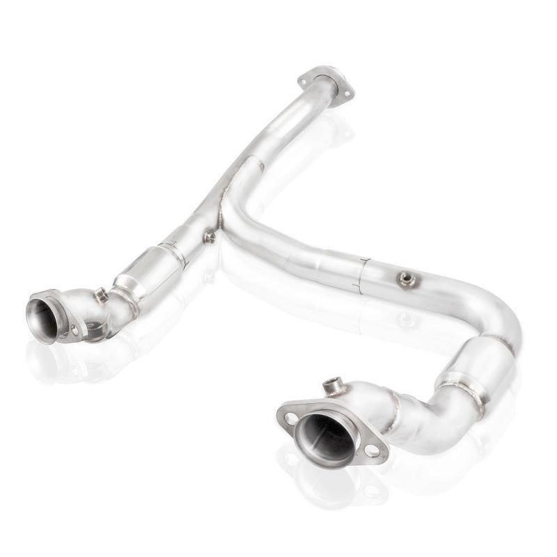 Stainless Works 15-18 F-150 3.5L Downpipe 3in High-Flow Cats Y-Pipe Factory Connection - SMINKpower Performance Parts SSWFT16ECODPCAT Stainless Works