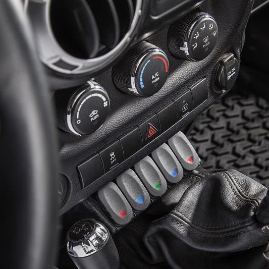 Rugged Ridge Lower Console Switch Panel 11-18 Jeep Wrangler JK/JKU - SMINKpower Performance Parts RUG17235.54 Rugged Ridge