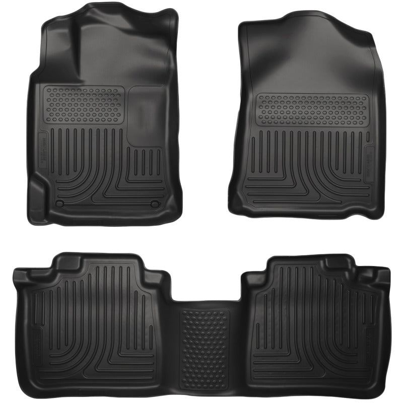 Husky Liners 10-13 Lexus RX350/RX450h WeatherBeater Black Front & 2nd Seat Floor Liners-Floor Mats - Rubber-Husky Liners-HSL99551-SMINKpower Performance Parts