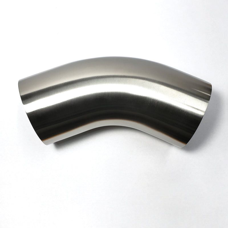 Stainless Bros 1.75in SS304 45 Degree Bend Elbow - 1.5D / 2.625in CLR - 16GA / .065in Wall w/ Leg - SMINKpower Performance Parts STB601-04526-4150 Stainless Bros