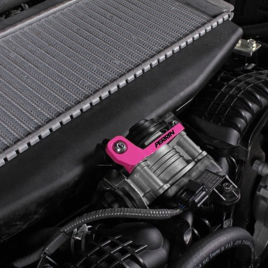 Perrin 2022+ Subaru WRX/19-23 Ascent/Legacy/Outback Top Mount Intercooler Bracket - Hyper Pink - SMINKpower Performance Parts PERPSP-ITR-331HP Perrin Performance