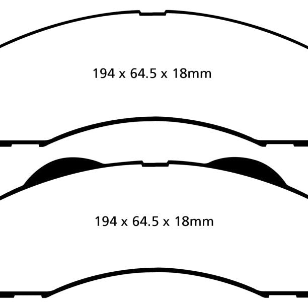 EBC 15+ Ford Expedition 3.5 Twin Turbo 2WD Greenstuff Front Brake Pads-Brake Pads - Performance-EBC-EBCDP61855-SMINKpower Performance Parts