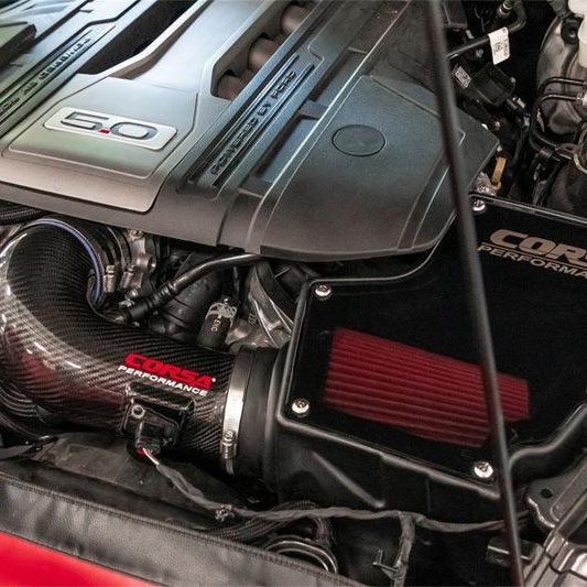 Corsa 18-22 Ford Mustang GT 5.0L V8 Carbon Fiber Air Intake w/ DryTech 3D No Oil - SMINKpower Performance Parts COR44007D CORSA Performance