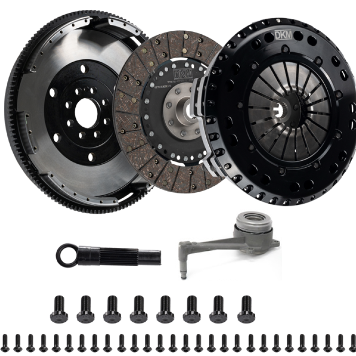 DKM Clutch 2.0 VW/Audi A3 TSI 8 Bolt Motor MS Twin Disc Clutch w/Steel Flywheel (660 ft/lbs Torque)-Clutch Kits - Multi-DKM Clutch-DKMMS-034-060-SMINKpower Performance Parts