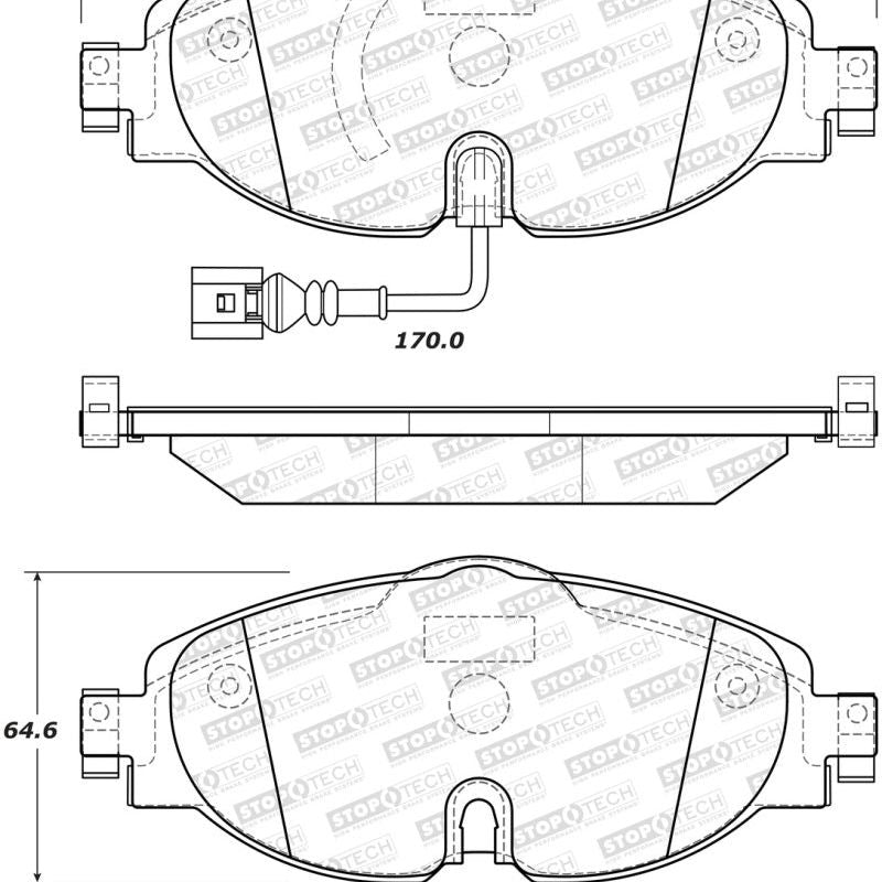 StopTech Street Brake Pads - Front-Brake Pads - OE-Stoptech-STO308.17600-SMINKpower Performance Parts