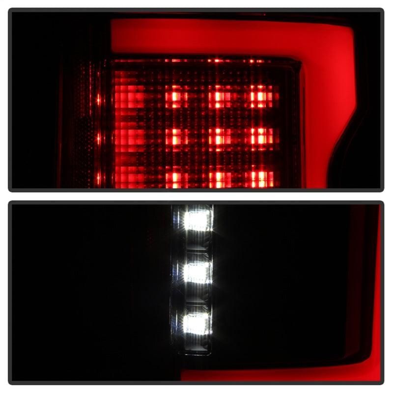 Spyder 15-17 Ford F-150 LED Tail Lights (w/Blind Spot) - Black Smoke (ALT-YD-FF15015BS-LBLED-BSM) - spyder-15-17-ford-f-150-led-tail-lights-w-blind-spot-black-smoke-alt-yd-ff15015bs-lbled-bsm
