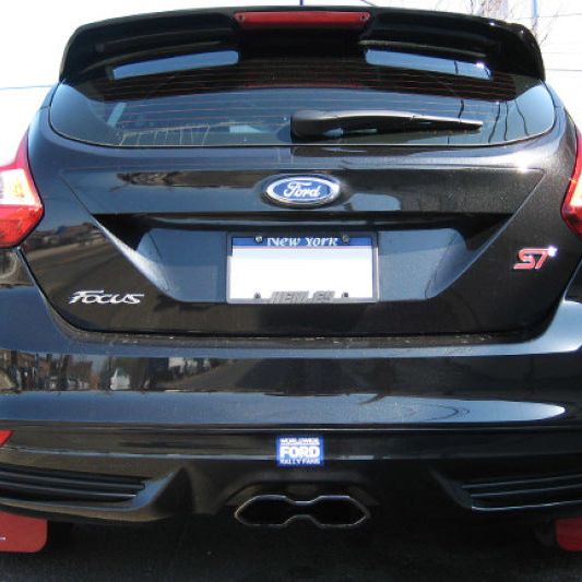 Rally Armor 12-19 Ford Focus ST / 16-19 RS Red Mud Flap w/ White Logo-Mud Flaps-Rally Armor-RALMF27-UR-RD/WH-SMINKpower Performance Parts