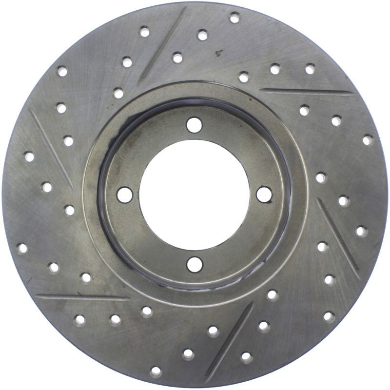 StopTech Slotted & Drilled Sport Brake Rotor-Brake Rotors - Slot & Drilled-Stoptech-STO127.42004L-SMINKpower Performance Parts
