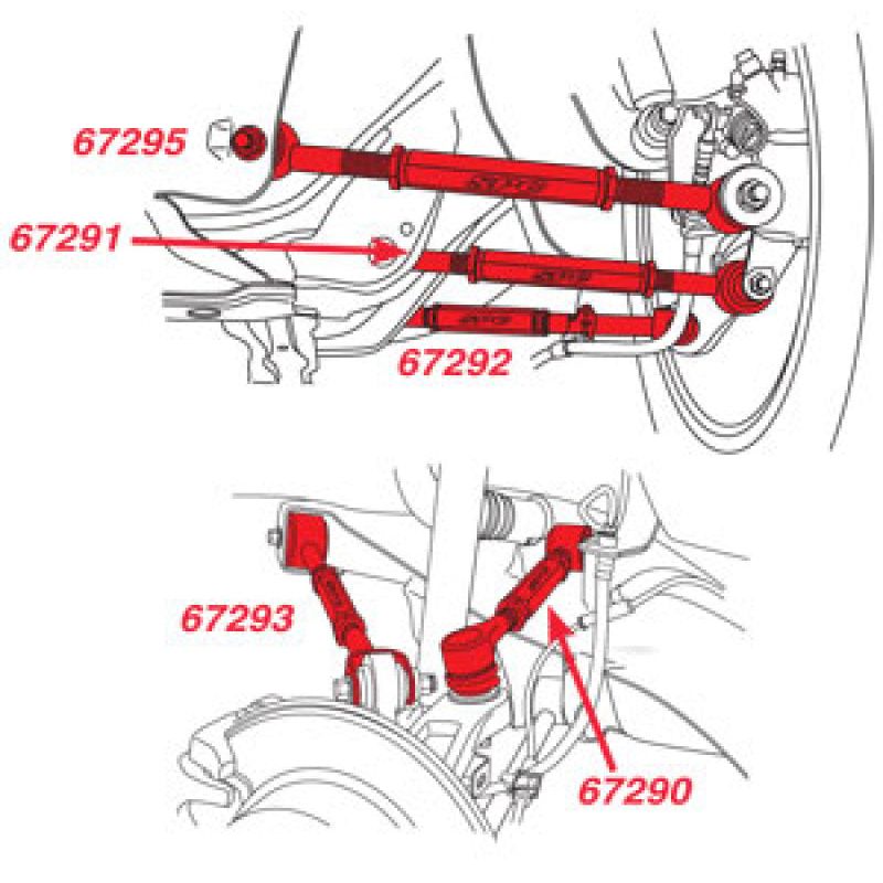 SPC Performance Honda/Acura Rear Adjustable Arms (Set of 5)-Alignment Kits-SPC Performance-SPC67289-SMINKpower Performance Parts