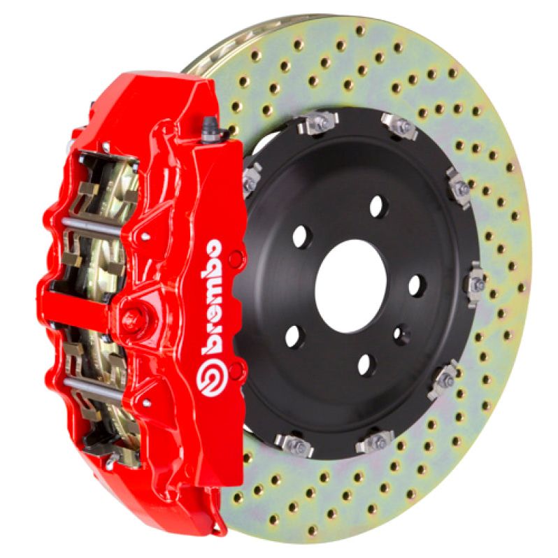 Brembo 11-23 Charger w/V8 Exc AWD/SRT8 Fr GT BBK 6Pis Cast 380x34 2pc Rotor Drilled-Red - SMINKpower Performance Parts BRB1N1.9044A2 Brembo