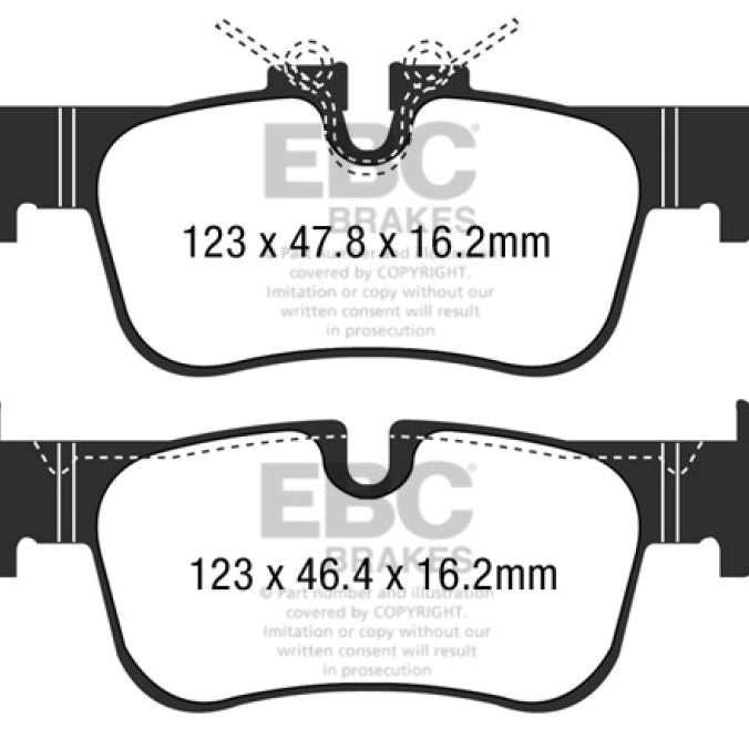 EBC 2016+ Mini Cooper Clubman (F54) 1.5L Turbo Greenstuff Rear Brake Pads-Brake Pads - Performance-EBC-EBCDP22235-SMINKpower Performance Parts