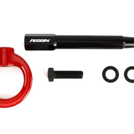 Perrin 2022 Subaru WRX / 18-21 Crosstrek / 14-21 Forester Tow Hook Kit (Front) - Red-Tow Hooks-Perrin Performance-PERPSP-BDY-237RD-SMINKpower Performance Parts