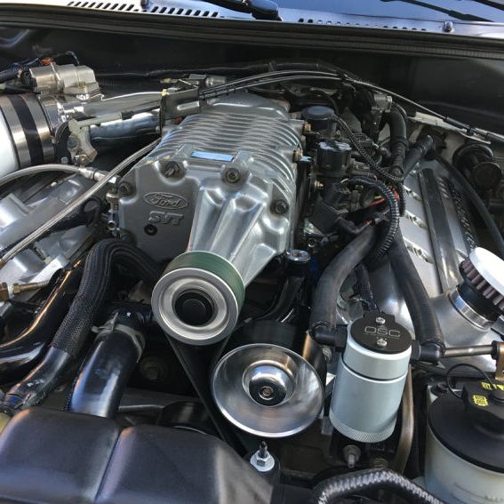 J&L 99-04 Ford Mustang SVT Cobra Driver Side Oil Separator 3.0 - Clear Anodized-Oil Separators-J&L-JLT3018D-C-SMINKpower Performance Parts