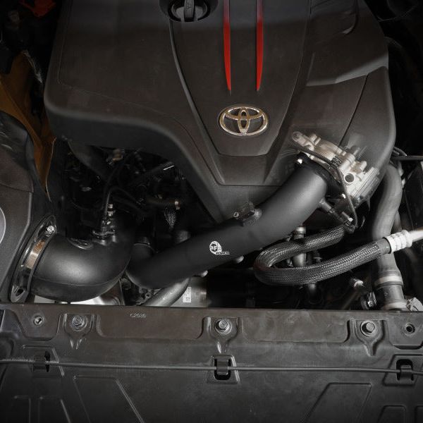 aFe BladeRunner Black 2-3/4in Aluminum Charge Pipe 2021 Toyota Supra GR (A90) I4-2.0L (t) B48 - SMINKpower Performance Parts AFE46-20488-B aFe