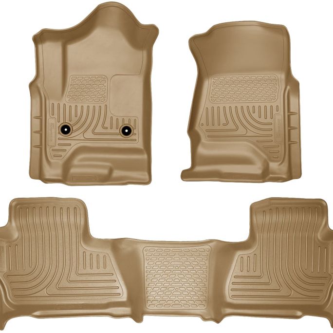 Husky Liners 2015 Chevy/GMC Suburban/Yukon XL WeatherBeater Combo Tan Front & 2nd Seat Floor Liners-Floor Mats - Rubber-Husky Liners-HSL99213-SMINKpower Performance Parts