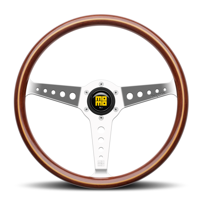 Momo California Wood Steering Wheel 360 mm - Mahogany Wood/Pol Spokes - SMINKpower Performance Parts MOMCAL36WD0P MOMO