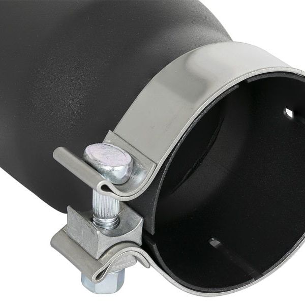 aFe MACH Force-Xp 409 Stainless Steel Exhaust Tip 3.5 In x 4.5in Out x 12in L Clamp-On - afe-mach-force-xp-409-stainless-steel-exhaust-tip-3-5-in-x-4-5in-out-x-12in-l-clamp-on