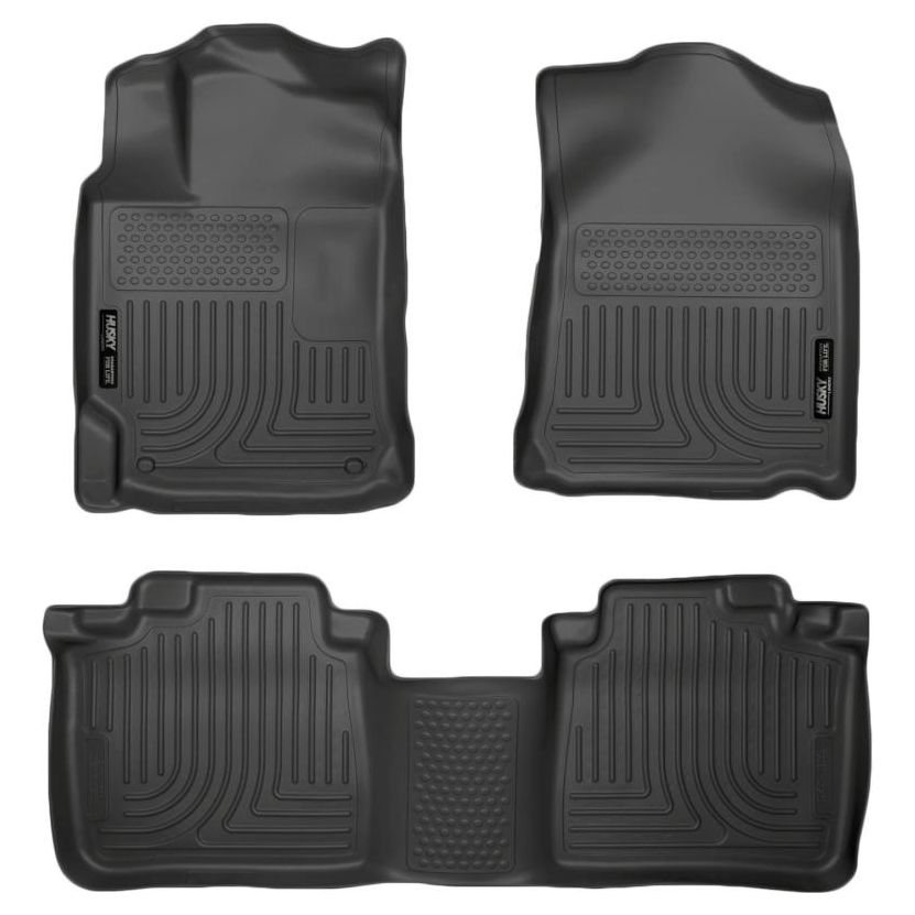 Husky Liners 10-13 Lexus RX350/RX450h WeatherBeater Black Front & 2nd Seat Floor Liners-Floor Mats - Rubber-Husky Liners-HSL99551-SMINKpower Performance Parts