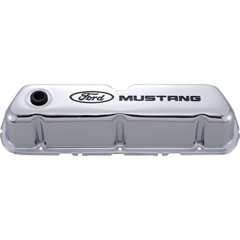 Ford Racing Ford Mustang Logo Stamped Steel Chrome Valve Covers - SMINKpower Performance Parts FRP302-100 Ford Racing
