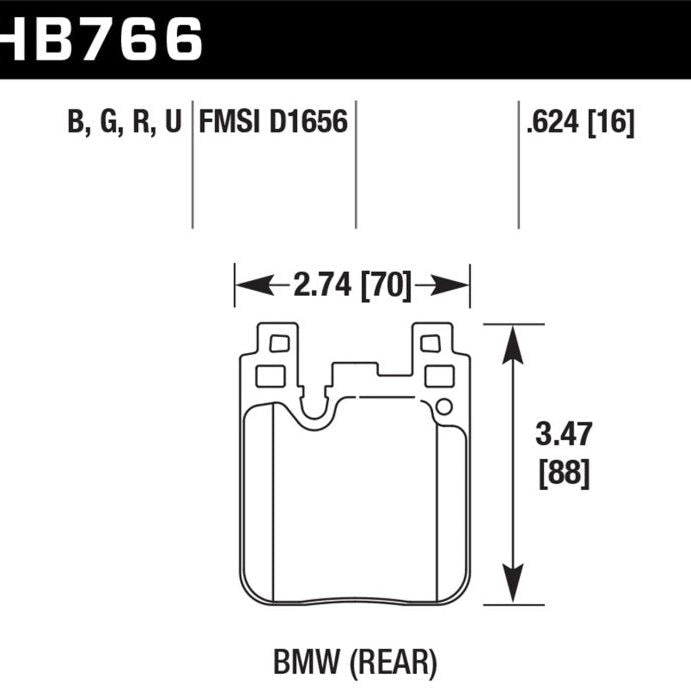 Hawk 14-20 BMW 2-Series / 12-18 BMW 3-Series HP+ Street Rear Brake Pads - SMINKpower Performance Parts HAWKHB766N.624 Hawk Performance
