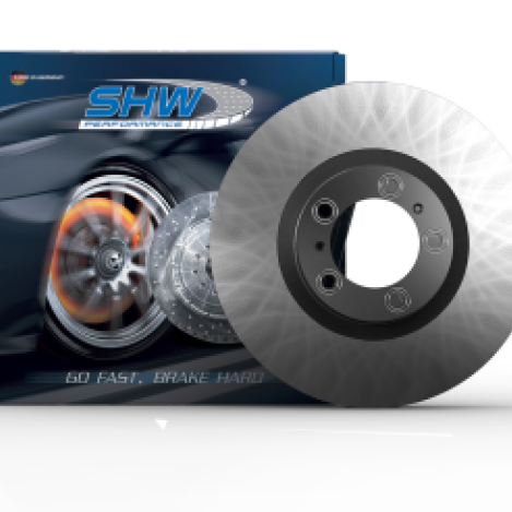 SHW 19-22 Porsche Macan 2.0L V6 Front Left Smooth Monobloc Brake Rotor (95B615301AB) - SMINKpower Performance Parts SHWPFL39525 SHW Performance