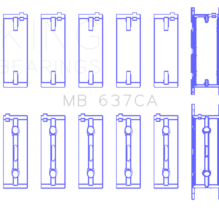 King BMW S85B50A Main Bearing Set-Bearings-King Engine Bearings-KINGMB637CA-SMINKpower Performance Parts