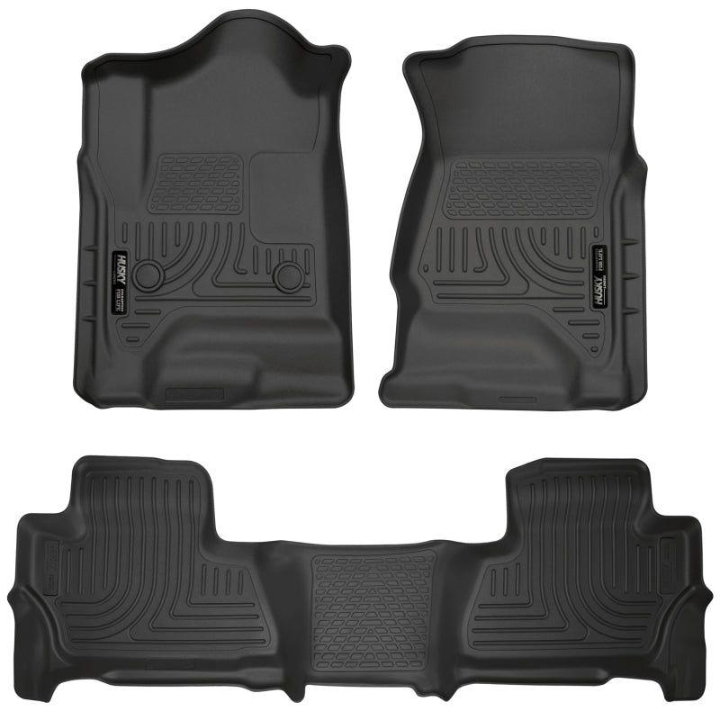 Husky Liners 2015 Chevy/GMC Suburban/Yukon XL WeatherBeater Combo Black Front&2nd Seat Floor Liners-Floor Mats - Rubber-Husky Liners-HSL99211-SMINKpower Performance Parts