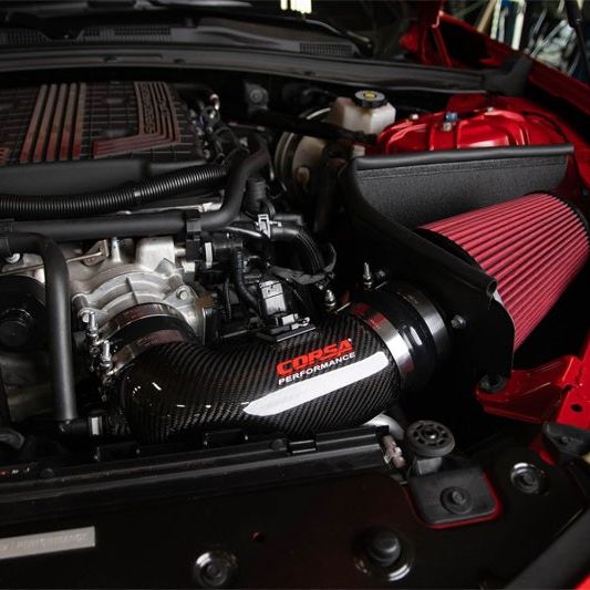 Corsa 17-21 Chevrolet Camaro ZL1 Carbon Fiber Air Intake w/ DryTech 3D No Oil Filtration - SMINKpower Performance Parts COR44005D CORSA Performance