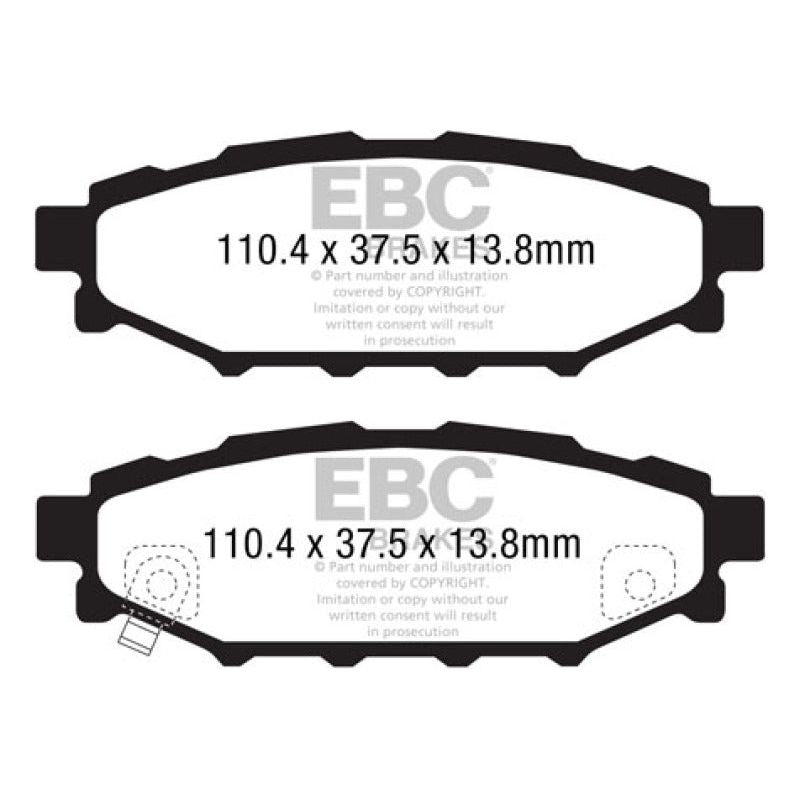 EBC 12+ Subaru BRZ 2.0 (solid rear rotors) Redstuff Rear Brake Pads-Brake Pads - Performance-EBC-EBCDP31584C-SMINKpower Performance Parts