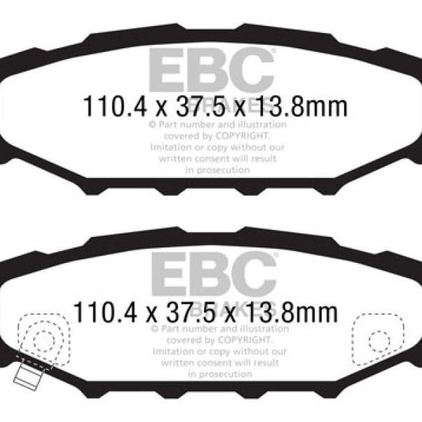 EBC 08-10 Subaru Impreza 2.5 Bluestuff Rear Brake Pads-Brake Pads - Racing-EBC-EBCDP51584NDX-SMINKpower Performance Parts
