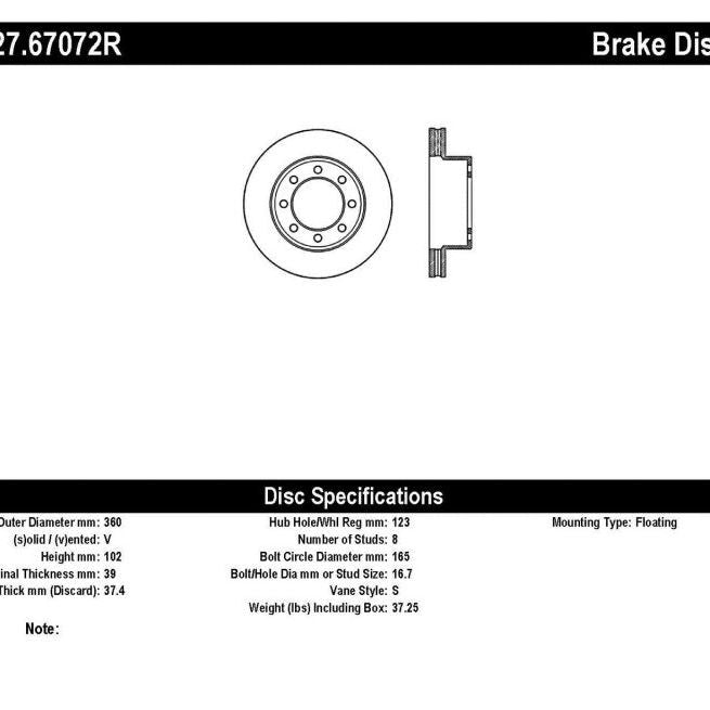 StopTech Slotted & Drilled Sport Brake Rotor-Brake Rotors - Slot & Drilled-Stoptech-STO127.67072R-SMINKpower Performance Parts
