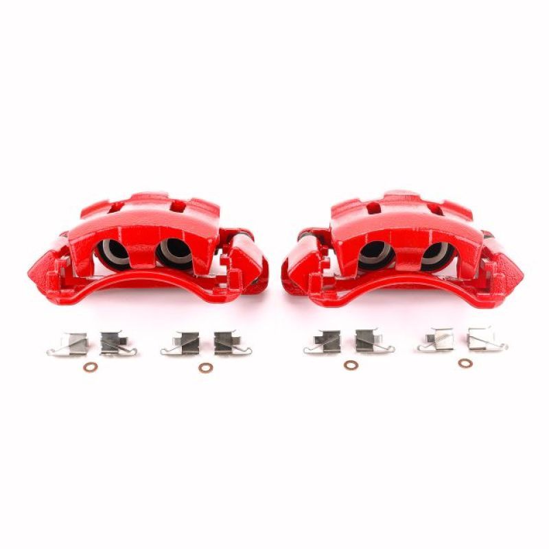 Power Stop 00-05 Ford Excursion Front Red Calipers w/Brackets - Pair-Brake Calipers - Perf-PowerStop-PSBS4790-SMINKpower Performance Parts