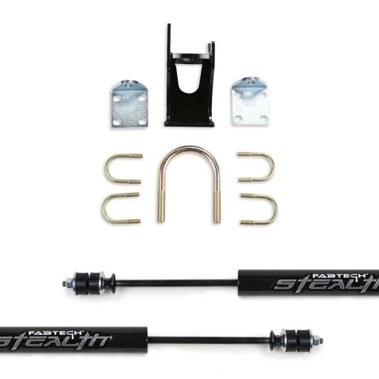 Fabtech 05-21 Ford F250/350 4WD Dual Stealth Steering Stabilizer Kit - Opposing Style-Steering Stabilizer-Fabtech-FABFTS8046-SMINKpower Performance Parts