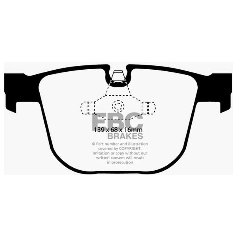 EBC 08-10 BMW M3 4.0 (E90) Redstuff Rear Brake Pads-Brake Pads - Performance-EBC-EBCDP31451C-SMINKpower Performance Parts