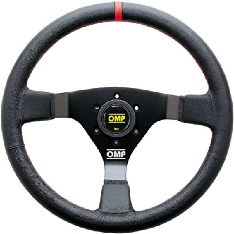 OMP WRC Steering Wheel Black/Red Leather-Steering Wheels-OMP-OMPOD0-1980-073-SMINKpower Performance Parts
