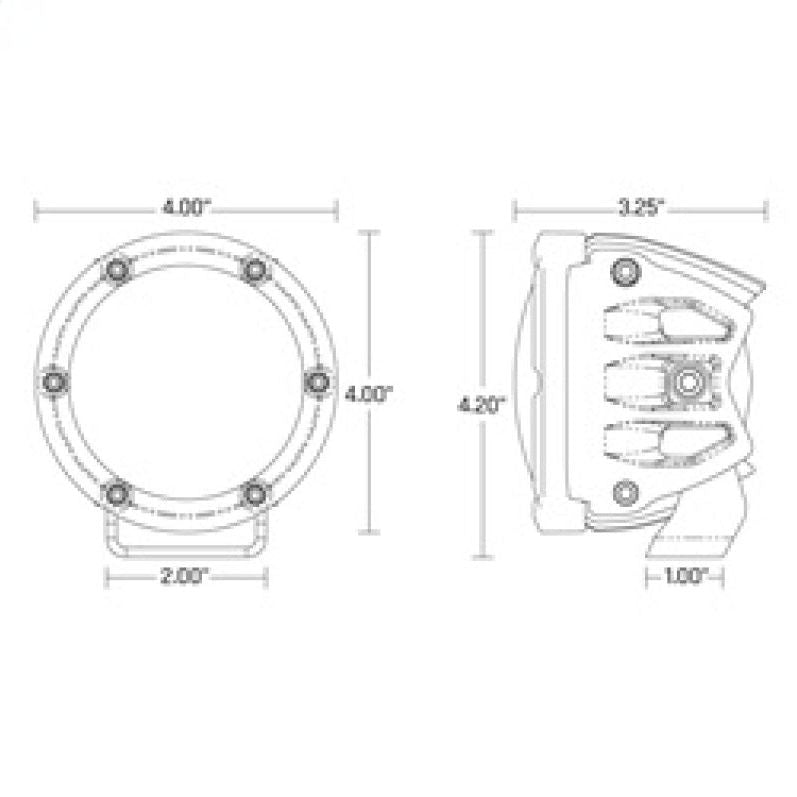 Rigid Industries 360-Series 4in LED SAE J583 Fog Light - White (Pair) - SMINKpower Performance Parts RIG36120 Rigid Industries