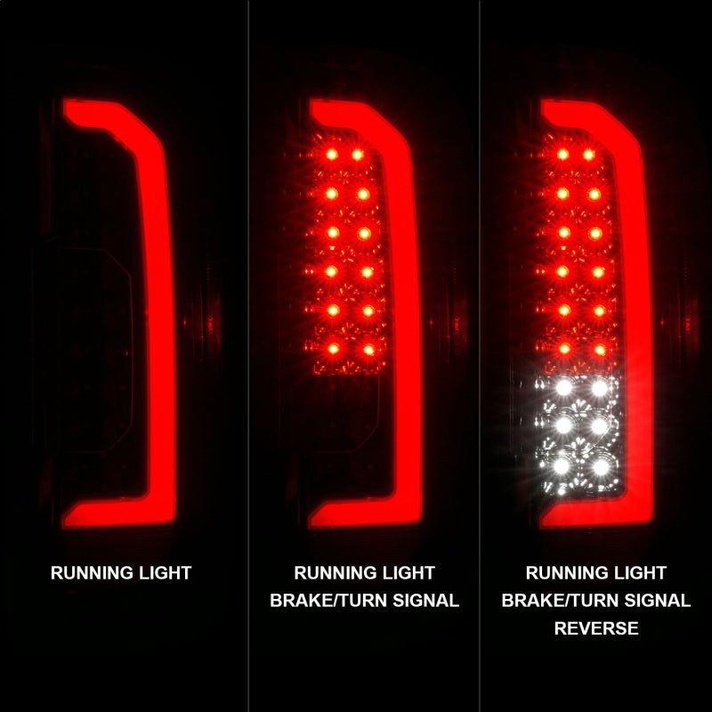 ANZO 15-21 GMC Canyon Full LED Taillights w/ Red Lightbar Black Housing/Clear Lens - SMINKpower Performance Parts ANZ311434 ANZO