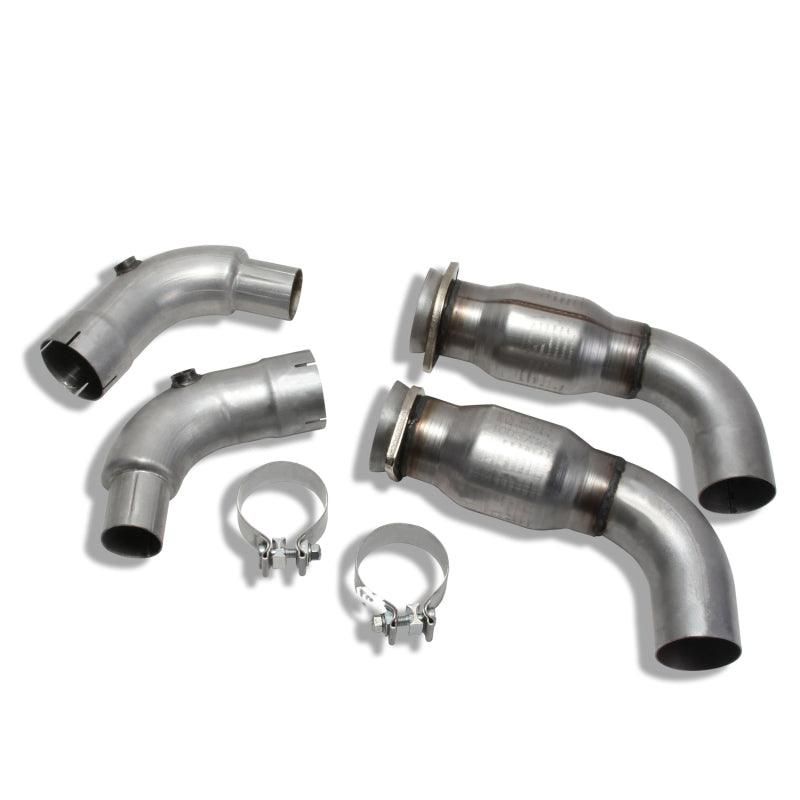 BBK 15-20 Ford Mustang GT 3in Short Mid Pipe Kit w/Cats (Use LT Header 1633/16330/1856/18560) - SMINKpower Performance Parts BBK1816 BBK