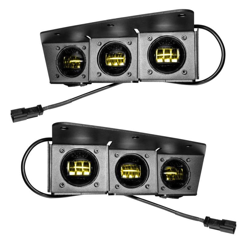 ORACLE Lighting 21-22 Ford Bronco Triple LED Fog Light Kit for Steel Bumper - Yellow - SMINKpower Performance Parts ORL5890-006 ORACLE Lighting