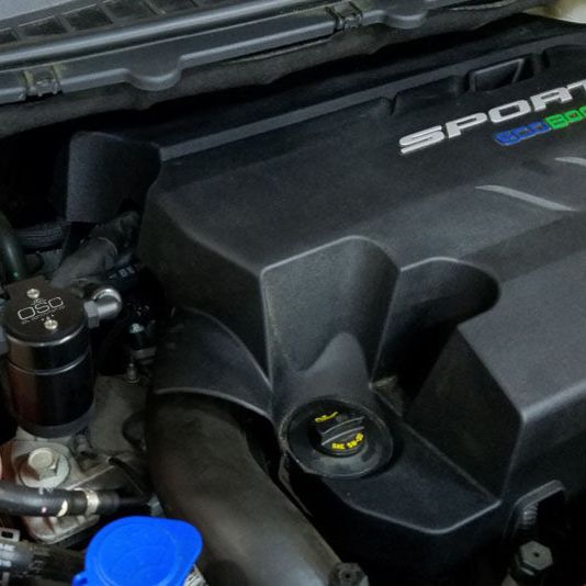 J&L 2015-2023 Ford Edge Sport/ST Passenger Side Oil Separator 3.0 - Black Anodized-Oil Separators-J&L-JLT3031P-B-SMINKpower Performance Parts