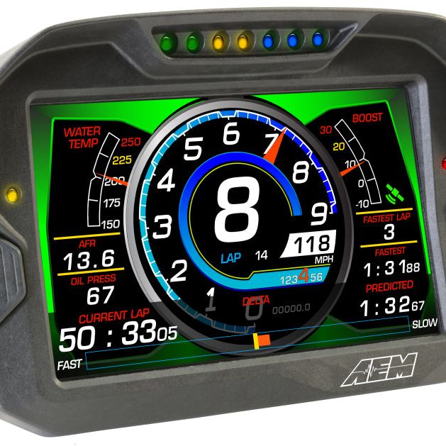 AEM CD-7 Logging GPS Enabled Race Dash Carbon Fiber Digital Display w/o VDM (CAN Input Only)-Gauges-AEM-AEM30-5703-SMINKpower Performance Parts