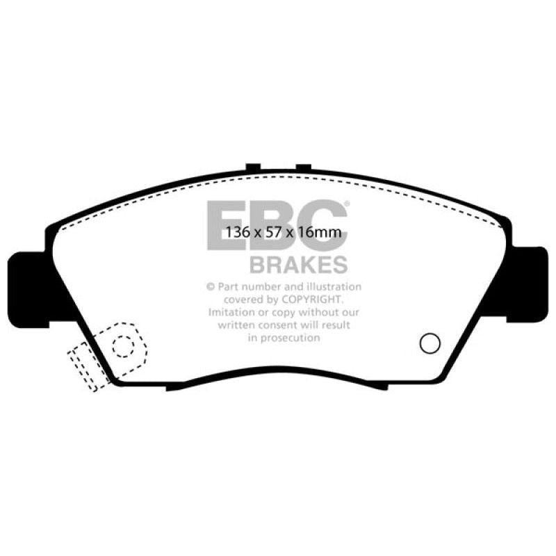 EBC 12 Acura ILX 1.5 Hybrid Redstuff Front Brake Pads-Brake Pads - Performance-EBC-EBCDP3891C-SMINKpower Performance Parts