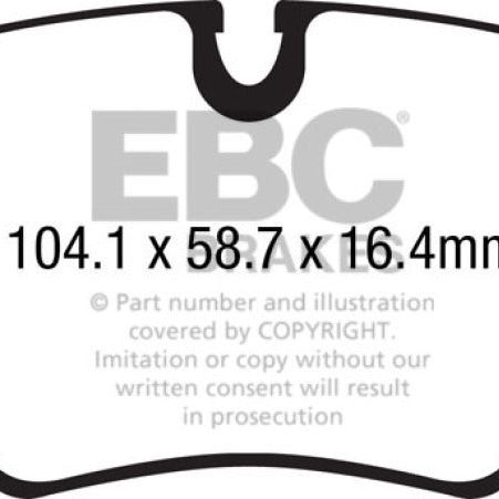 EBC 13+ Jaguar F-Type (Cast Iron Rotors Only) 3.0 Supercharged (340) Redstuff Rear Brake Pads-Brake Pads - Performance-EBC-EBCDP32190C-SMINKpower Performance Parts