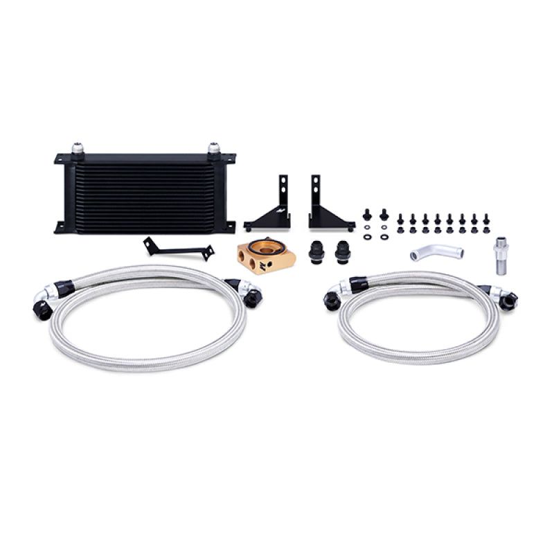 Mishimoto 14-16 Ford Fiesta ST Thermostatic Oil Cooler Kit - Black-Oil Coolers-Mishimoto-MISMMOC-FIST-14TBK-SMINKpower Performance Parts