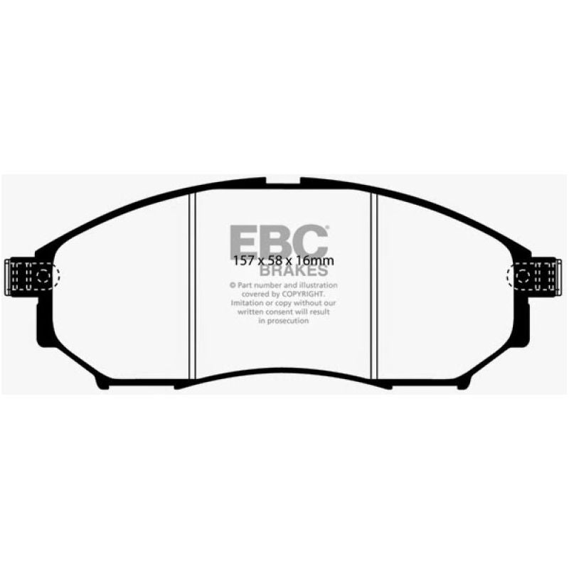 EBC 08-13 Infiniti EX35 3.5 Greenstuff Front Brake Pads-Brake Pads - Performance-EBC-EBCDP21671-SMINKpower Performance Parts