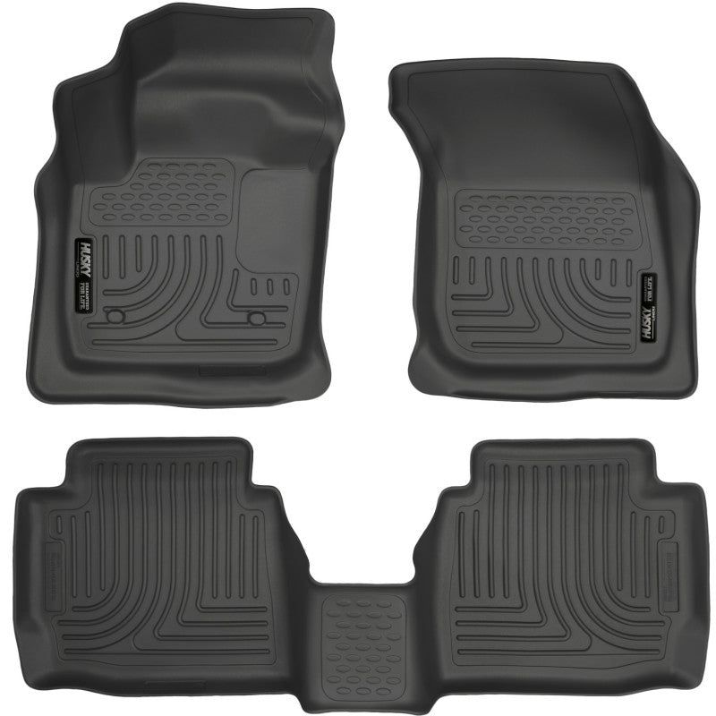 Husky Liners 13-16 Ford Fusion WeatherBeater Combo Black Floor Liners-Floor Mats - Rubber-Husky Liners-HSL99751-SMINKpower Performance Parts