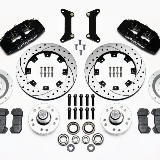Wilwood Dynapro 6 Front Hub Kit 12.19in Drilled 79-87 GM G Body - SMINKpower Performance Parts WIL140-12837-D Wilwood