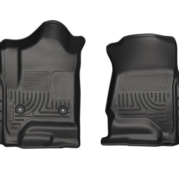 Husky Liners 14 Chevrolet Silverado 1500/GMC Sierra 1500 WeatherBeater Black Front Floor Liners-Floor Mats - Rubber-Husky Liners-HSL18231-SMINKpower Performance Parts