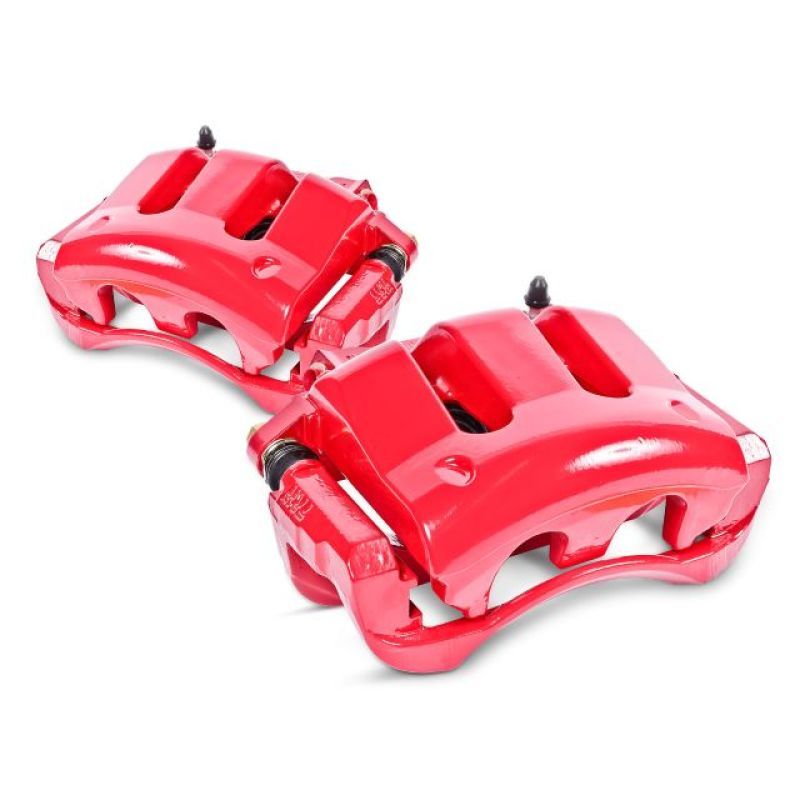 Power Stop 94-98 Ford Mustang Front Red Calipers w/Brackets - Pair - SMINKpower Performance Parts PSBS4654C PowerStop