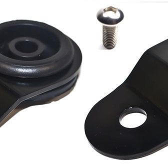 Torque Solution Radiator Mount Combo with Inserts (Black) : Mitsubishi Evolution 7/8/9-Radiator Stays-Torque Solution-TQSTS-EV-009IC-SMINKpower Performance Parts